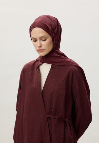 Houndstooth Jacquard Hijab Burgundy