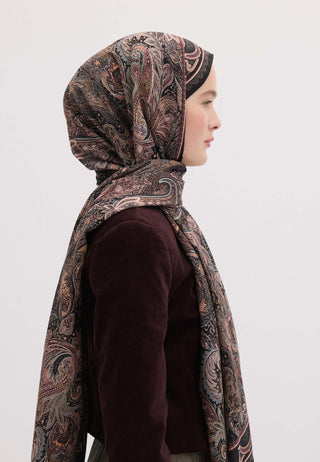 AMORA DESEN ŞAL SİYAH