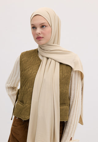 Bamboo Jersey Hijab Beige