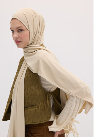 Bamboo Jersey Hijab Beige