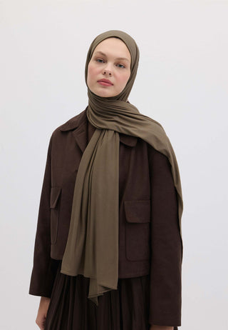 Bamboo Jersey Hijab Dusty Brown