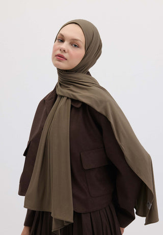 Bamboo Jersey Hijab Dusty Brown