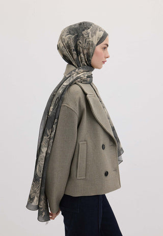 Daria Patterned Hijab Anthracite