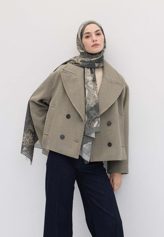 Daria Patterned Hijab Anthracite