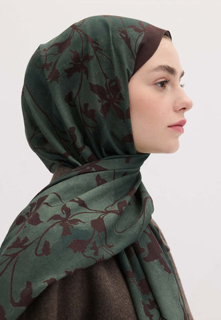 DARK FOREST DESEN ŞAL ACI KAHVE