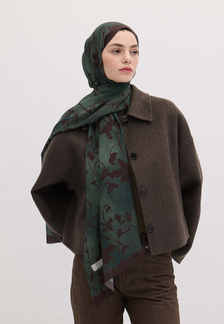 DARK FOREST DESEN ŞAL ACI KAHVE