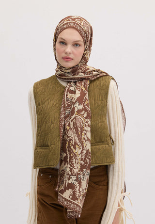 FLORAL PAISLEY DESEN ŞAL SAHRA