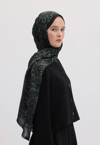 FREESIA DESEN ŞAL YEŞİL