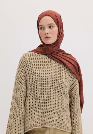 Reina Patterned Hijab Copper