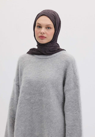 Reina Patterned Hijab Purple