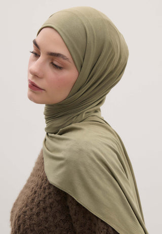 Bamboo Jersey Hijab Khaki