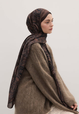 FLORIAN DESEN ŞAL KOYU MÜRDÜM