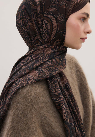 FLORIAN DESEN ŞAL KOYU MÜRDÜM