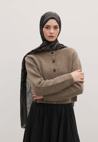 FLORIAN DESEN ŞAL SİYAH