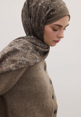 Hesperia Patterned Hijab Smoke