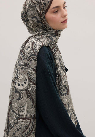 SIARA DESEN ŞAL KAHVE