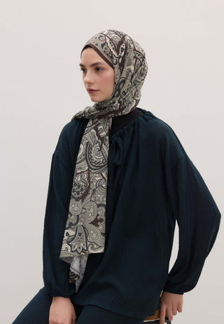 SIARA DESEN ŞAL KAHVE