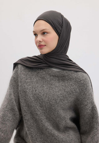Bamboo Jersey Hijab Smoke