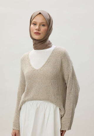 Thin Cotton Voile Hijab Hazelnut Shell