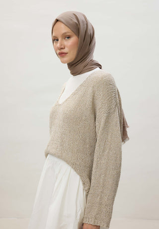 Thin Cotton Voile Hijab Hazelnut Shell