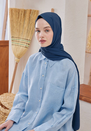 MEDİNE İPEĞİ ŞAL İNDİGO