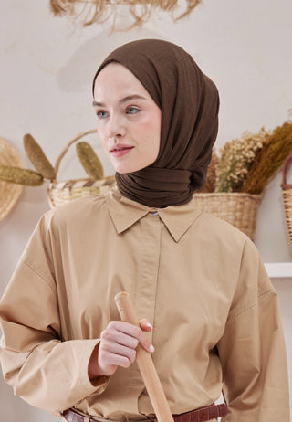 Bamboo Hijab Chocolate Brown