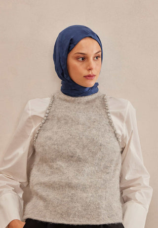 KAZAYAĞI JAKARLI ŞAL GECE MAVİSİ