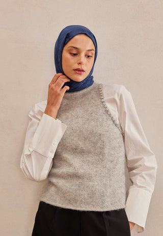 KAZAYAĞI JAKARLI ŞAL GECE MAVİSİ