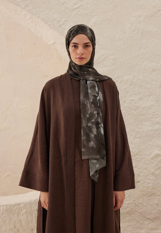LİZZY DESEN RAMİ ŞAL KAHVERENGİ