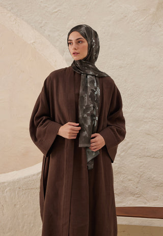 LİZZY DESEN RAMİ ŞAL KAHVERENGİ