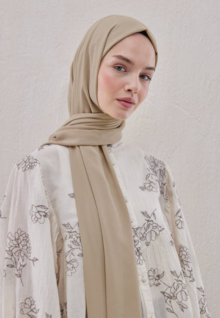 Medina Silk Hijab Pebble