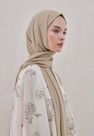 Medina Silk Hijab Pebble