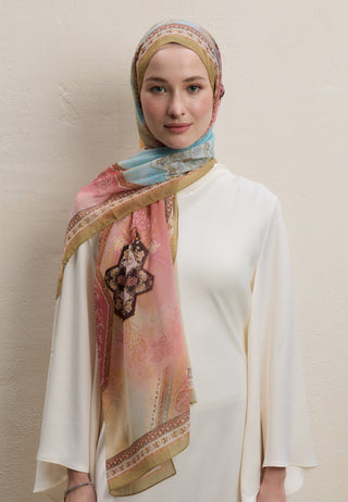 Amelia Printed Silk Crepe Hijab Daylight