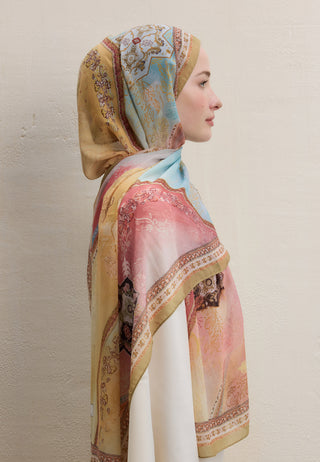 Amelia Printed Silk Crepe Hijab Daylight
