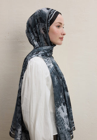 CARINA DESEN İPEK KREP ŞAL ANTRASİT