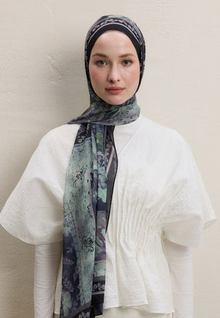 CARINA DESEN İPEK KREP ŞAL LAVANTA