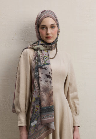 CARINA DESEN İPEK KREP ŞAL NUDE