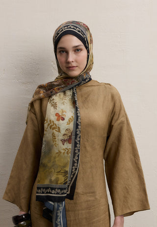 ELLEN DESEN İPEK KREP ŞAL SİYAH