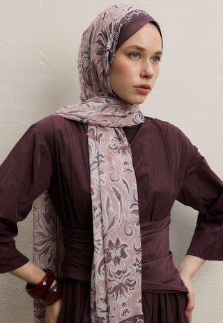 LAURA DESEN İPEK KREP ŞAL GÜLKURUSU