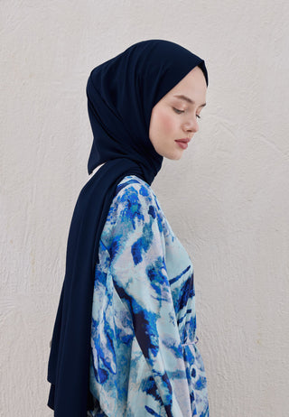 MEDİNE İPEĞİ ŞAL LACİVERT