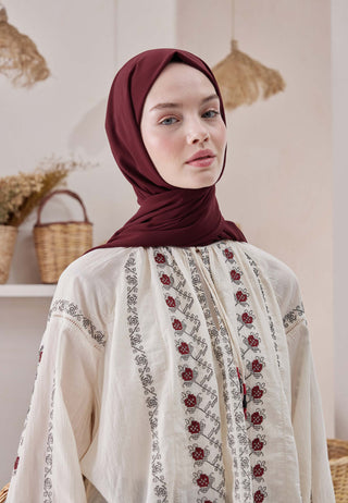 MEDİNE İPEĞİ ŞAL BORDO