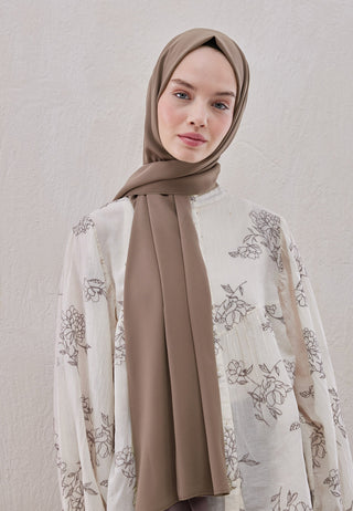 Medina Silk Hijab Ash Brown