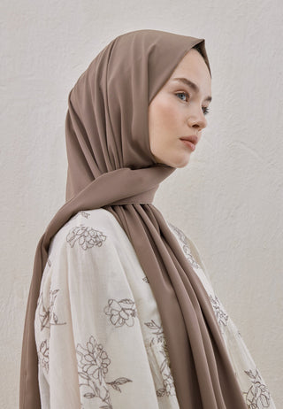 Medina Silk Hijab Ash Brown