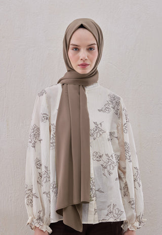 Medina Silk Hijab Ash Brown
