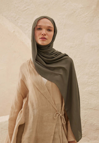 RAMİ VİSKON ŞAL TOZLU KAHVE