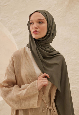 RAMİ VİSKON ŞAL TOZLU KAHVE