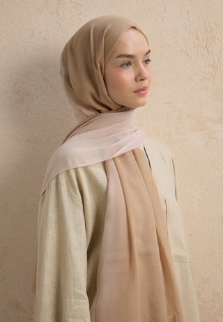 Modal Degrade Hijab Pearl Beige