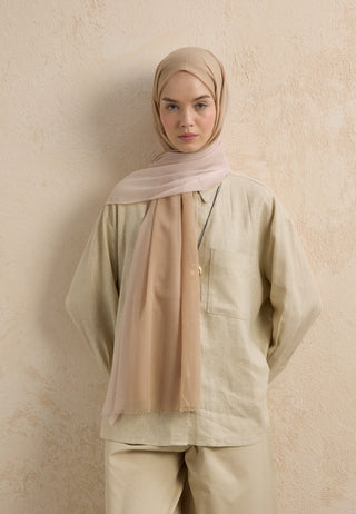 Modal Degrade Hijab Pearl Beige