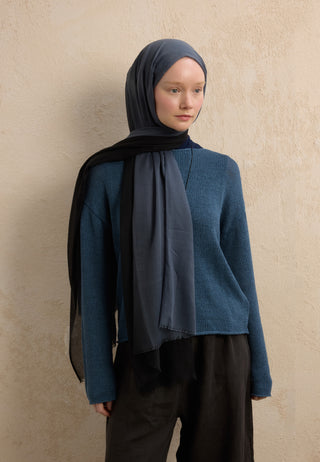 Modal Degrade Hijab Black Gray
