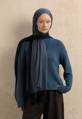 Modal Degrade Hijab Black Gray